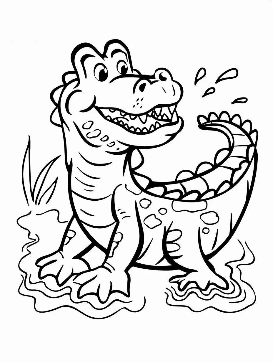 coloriage Crocodile à imprimer