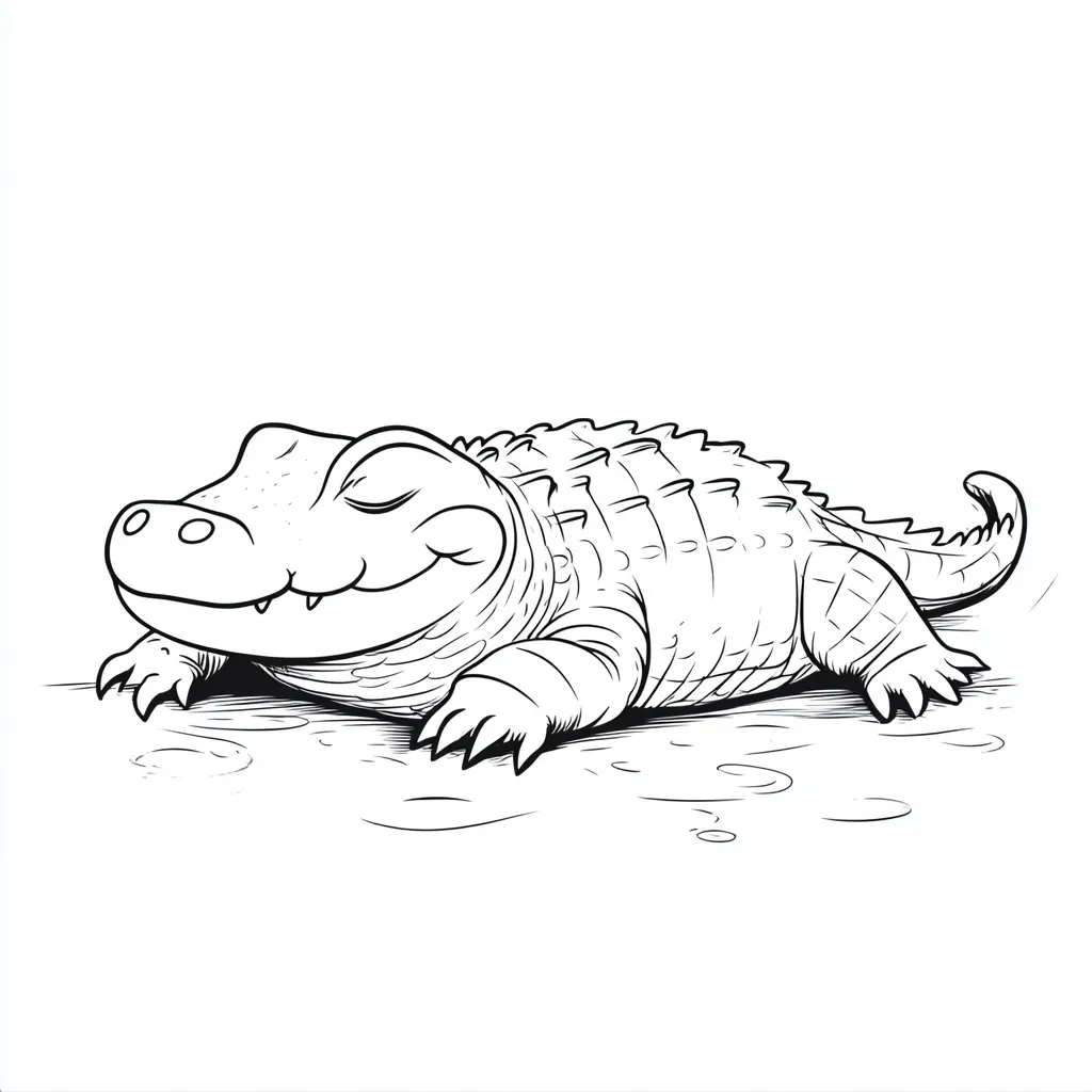 coloriage Crocodile pour enfants 1