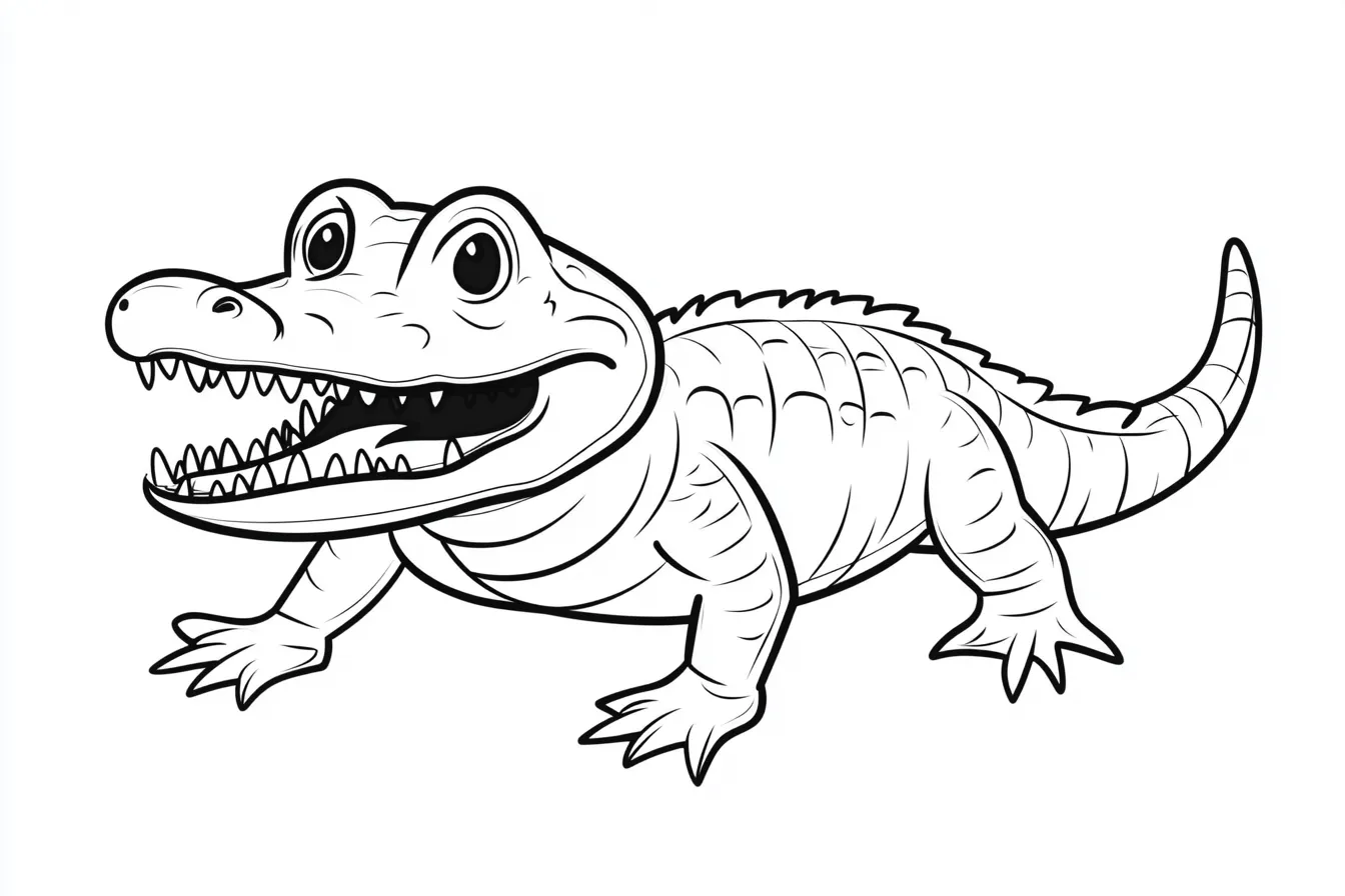 coloriage Crocodile pour enfant de 10 ans