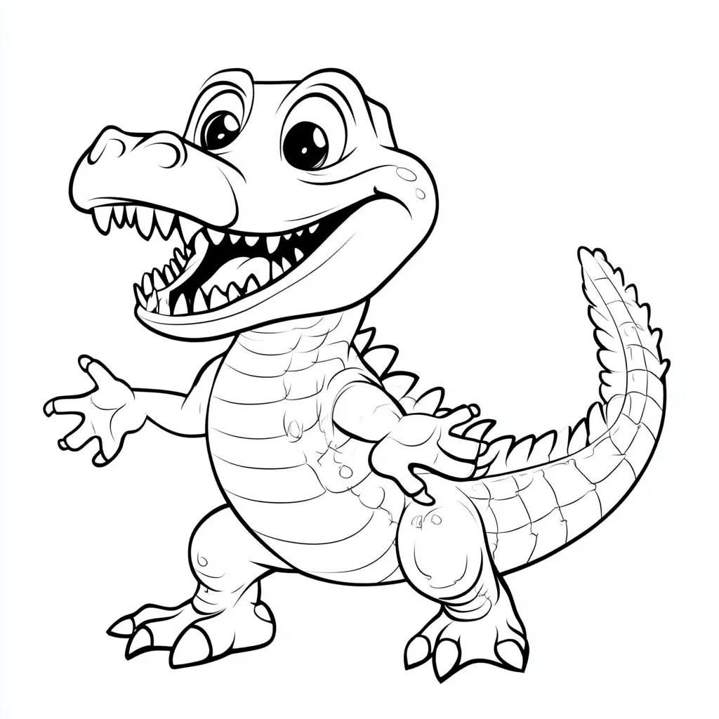 coloriage Crocodile pour enfant de 2 ans 1