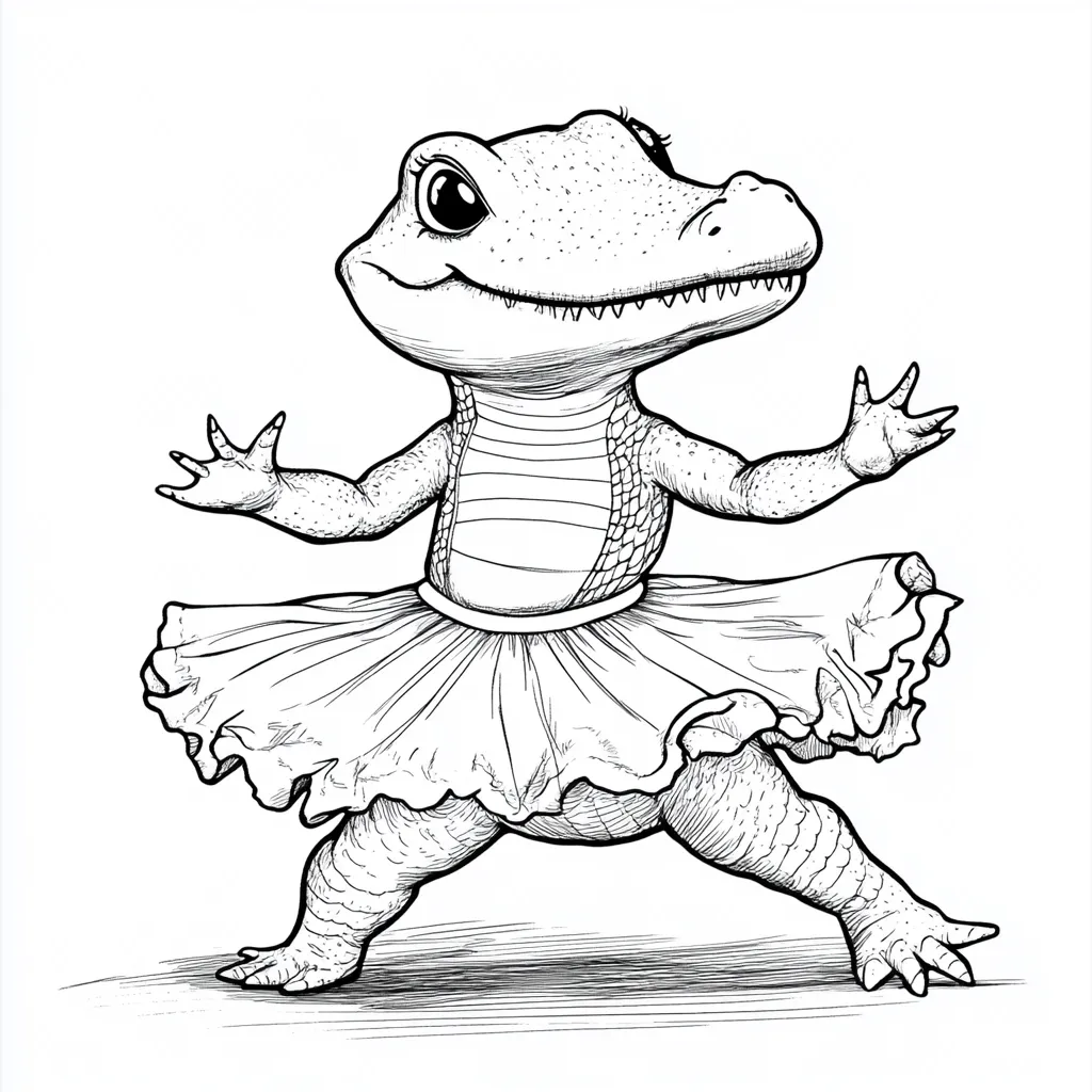 imprimer coloriage Crocodile