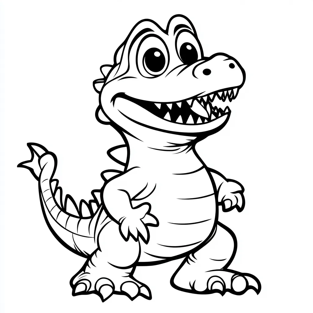 coloriage Crocodile pour bebe a imprimer