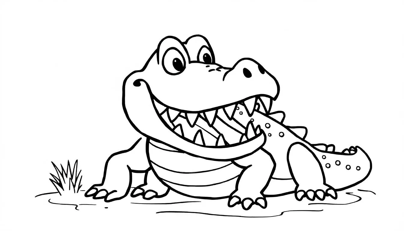 coloriage Crocodile a telecharger