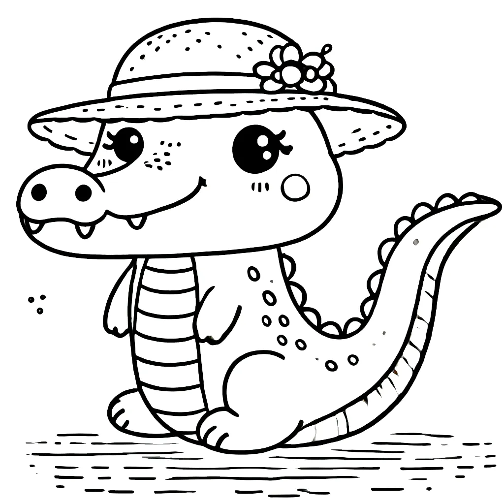 coloriage Crocodile à imprimer pour enfants