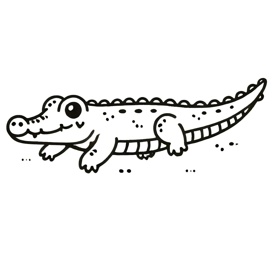 coloriage Crocodile pour enfants