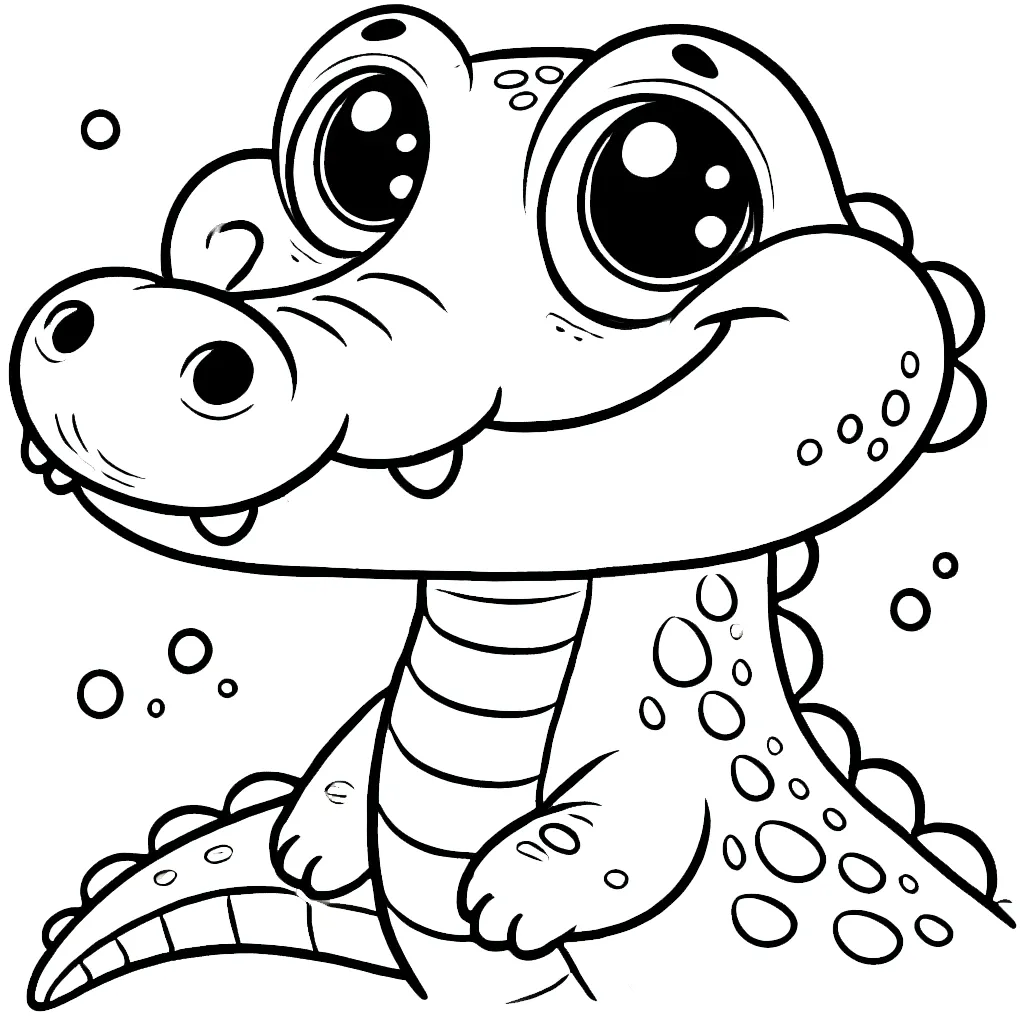 coloriage Crocodile pour enfant a imprimer gratuit