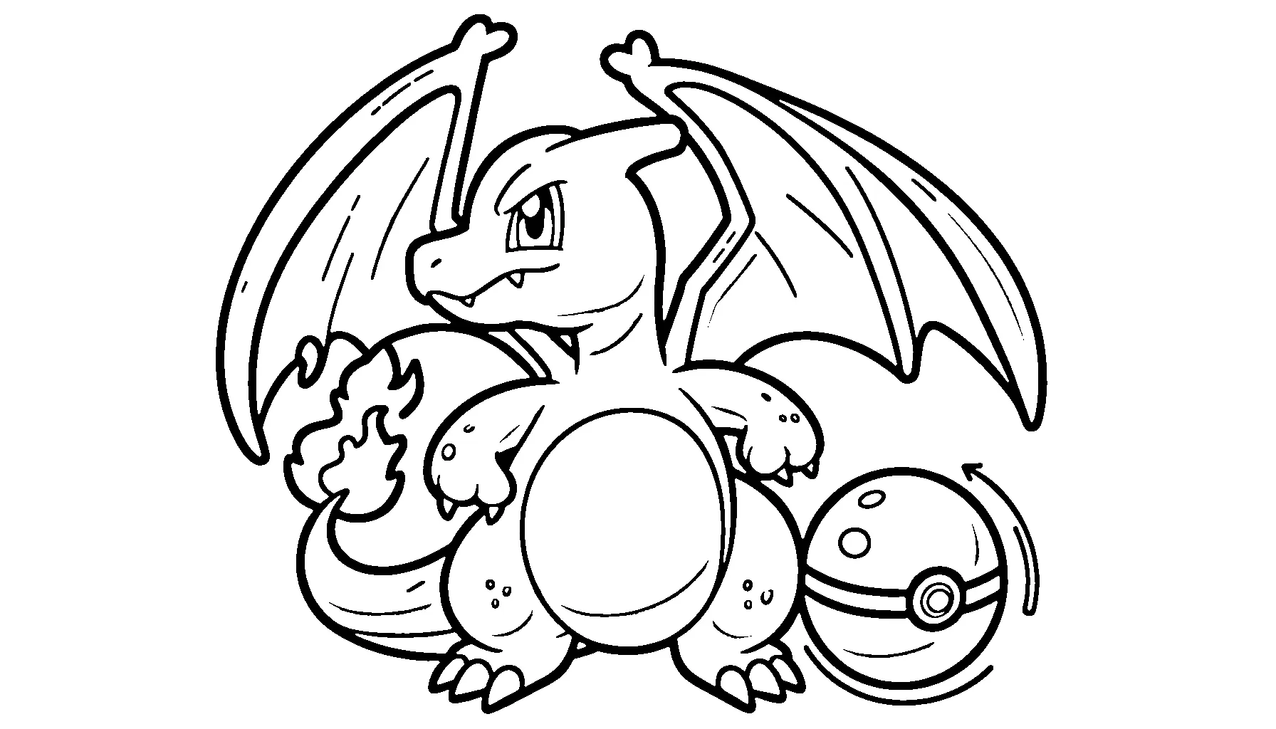 télécharger coloriage Dracaufeu gratuit