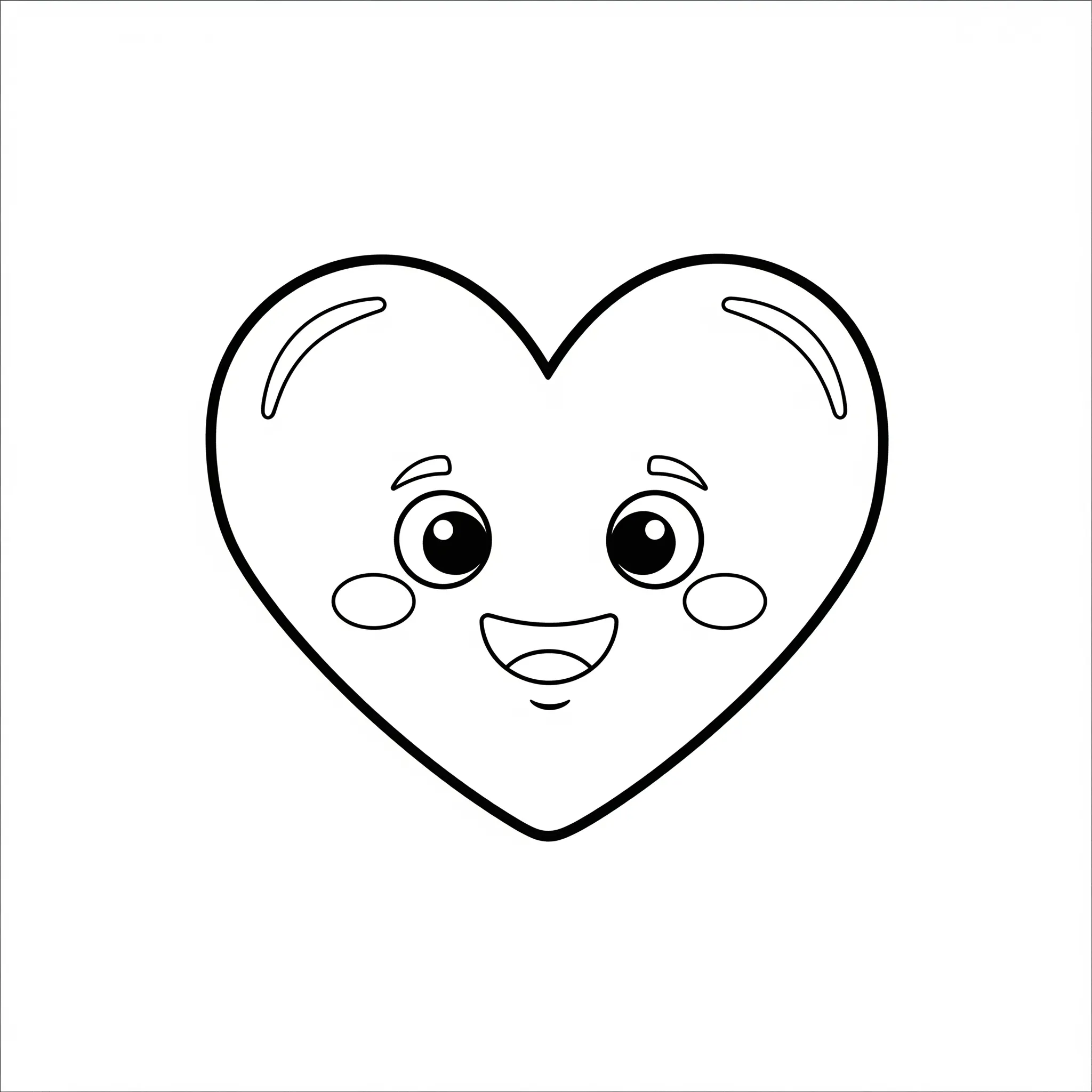 Hjärt-emoji målarbild för barn