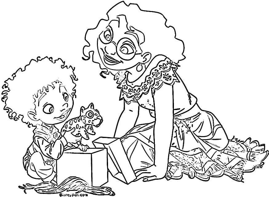 coloriage Encanto pour enfant de 4 ans