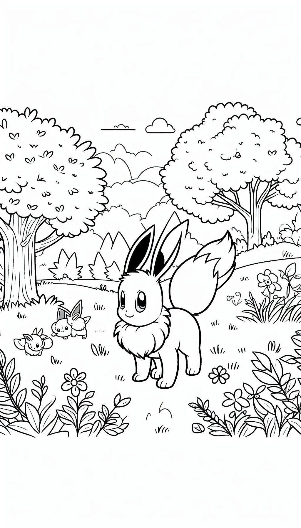 coloriage Evoli à imprimer pdf gratuit