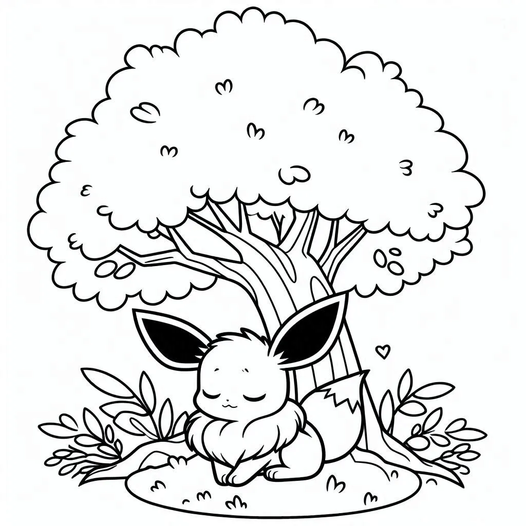 52 Eevee Coloring Pages Pok mon Catch em All With Your Pencils