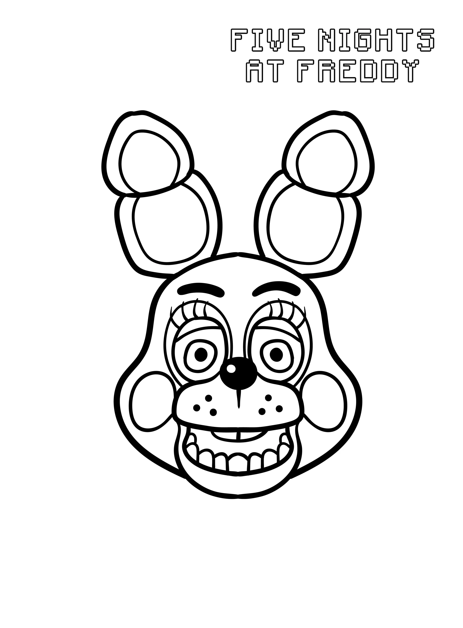 coloriage FNAF à imprimer pour enfant de 7 ans