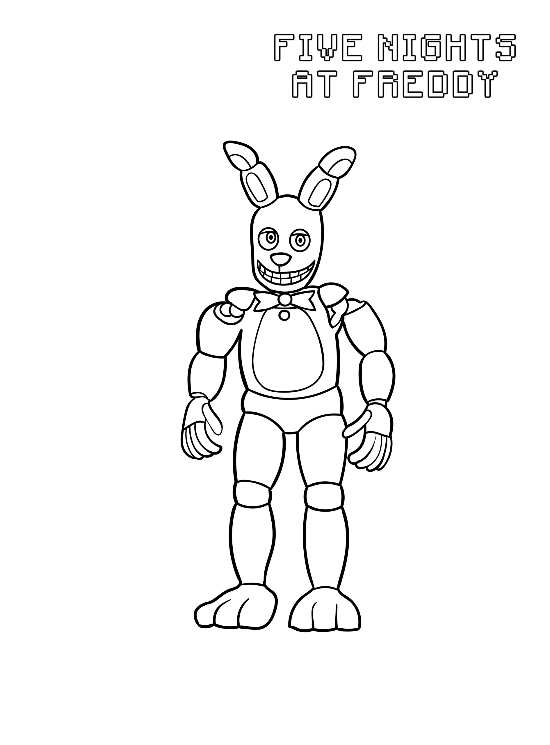 coloriage FNAF à imprimer pour enfant de 2 ans