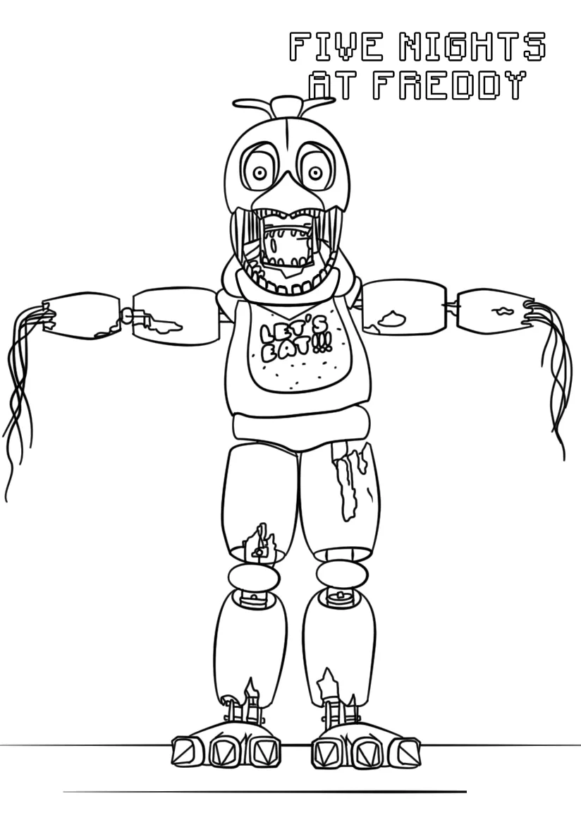 coloriage FNAF a colorier en ligne 1