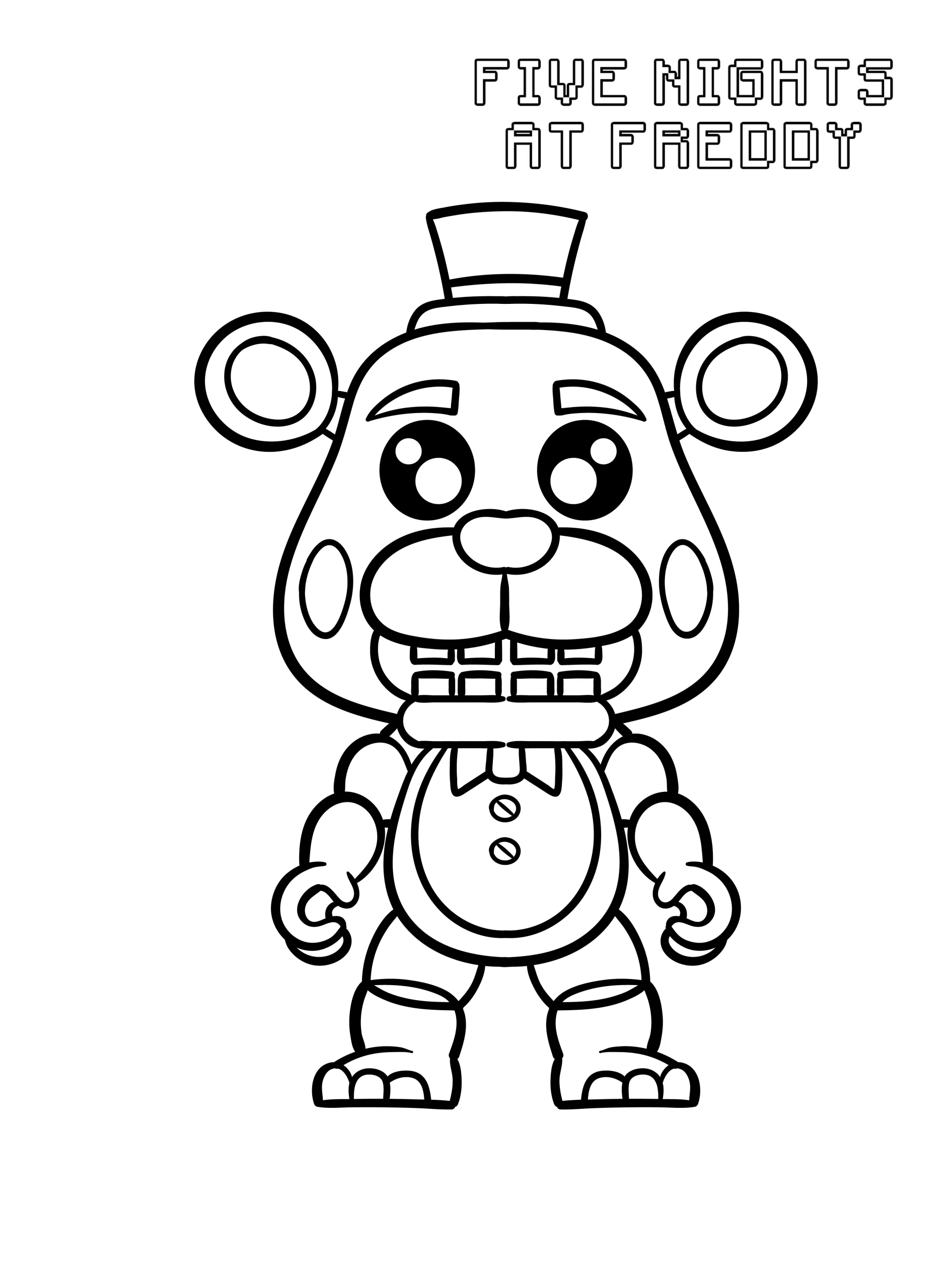 coloriage FNAF pour enfant de 4 ans