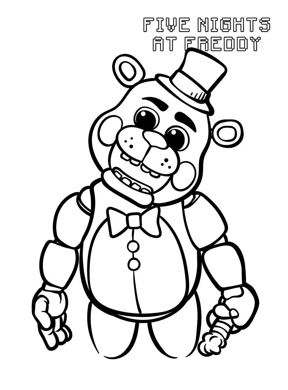 coloriage FNAF à imprimer pour enfant de 9 ans