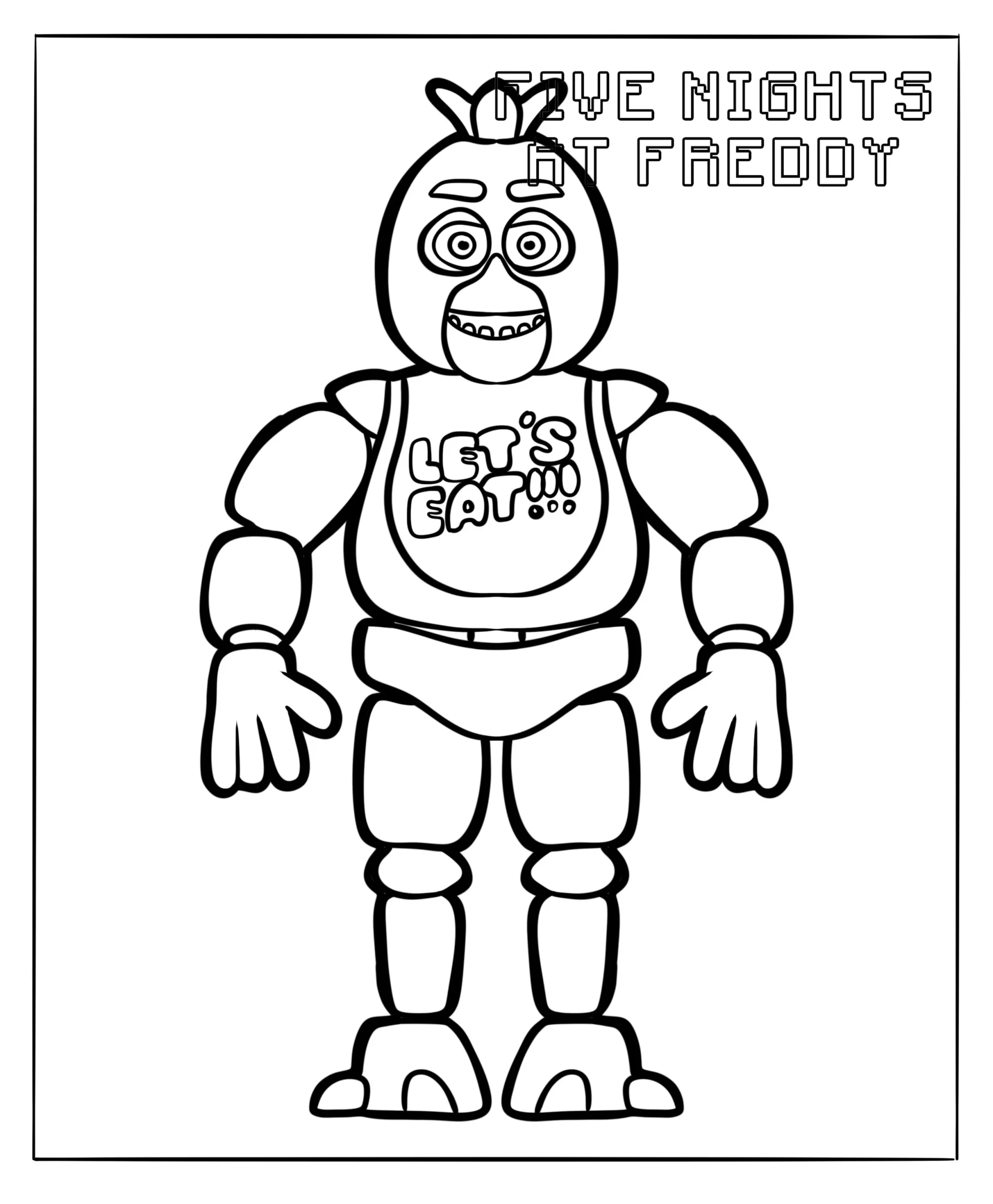 coloriage FNAF de pour enfants