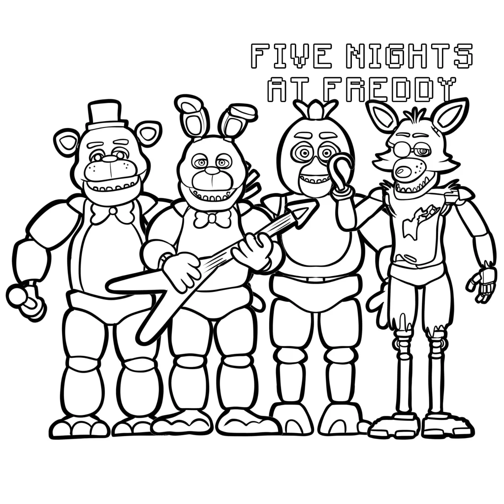 foxy fnaf coloring page