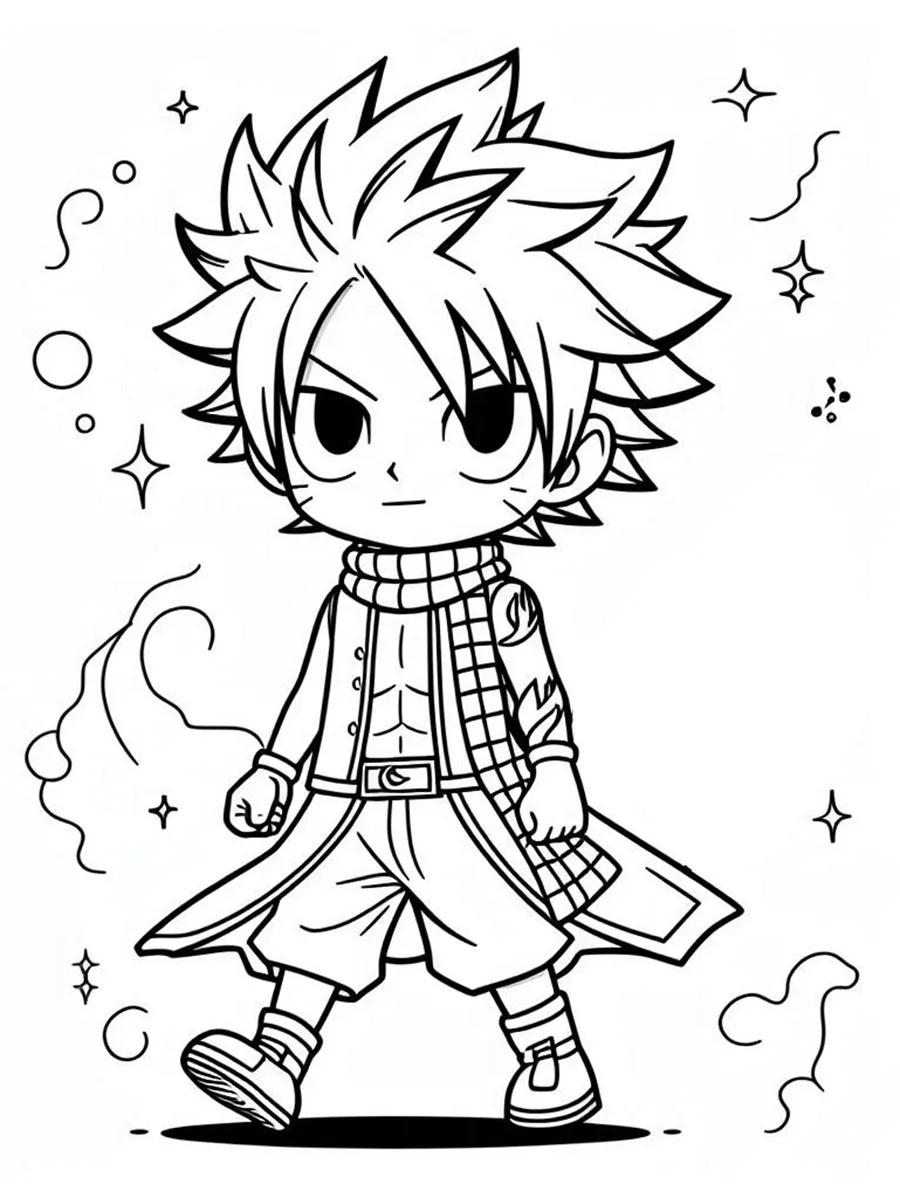 coloriage Fairy Tail à imprimer pour enfant de 4 ans 1