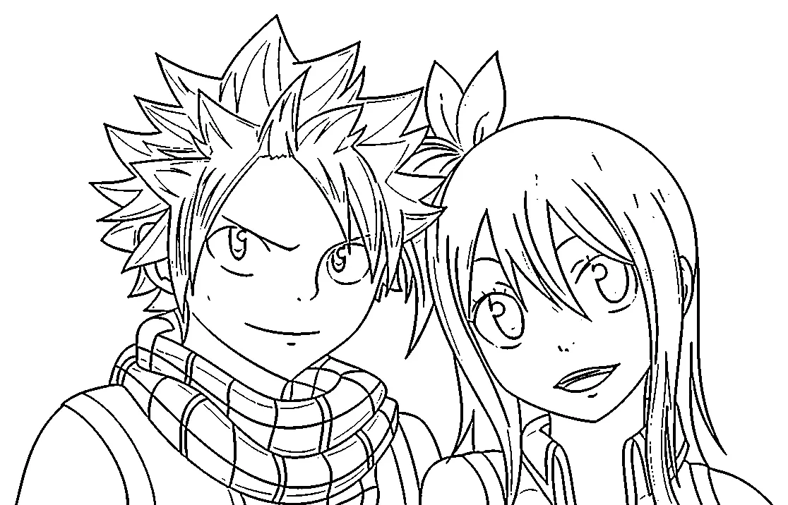 coloriage Fairy Tail pour enfant de 6 ans