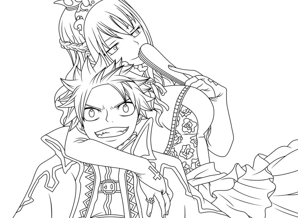 coloriage Fairy Tail pour enfants a imprimer gratuit