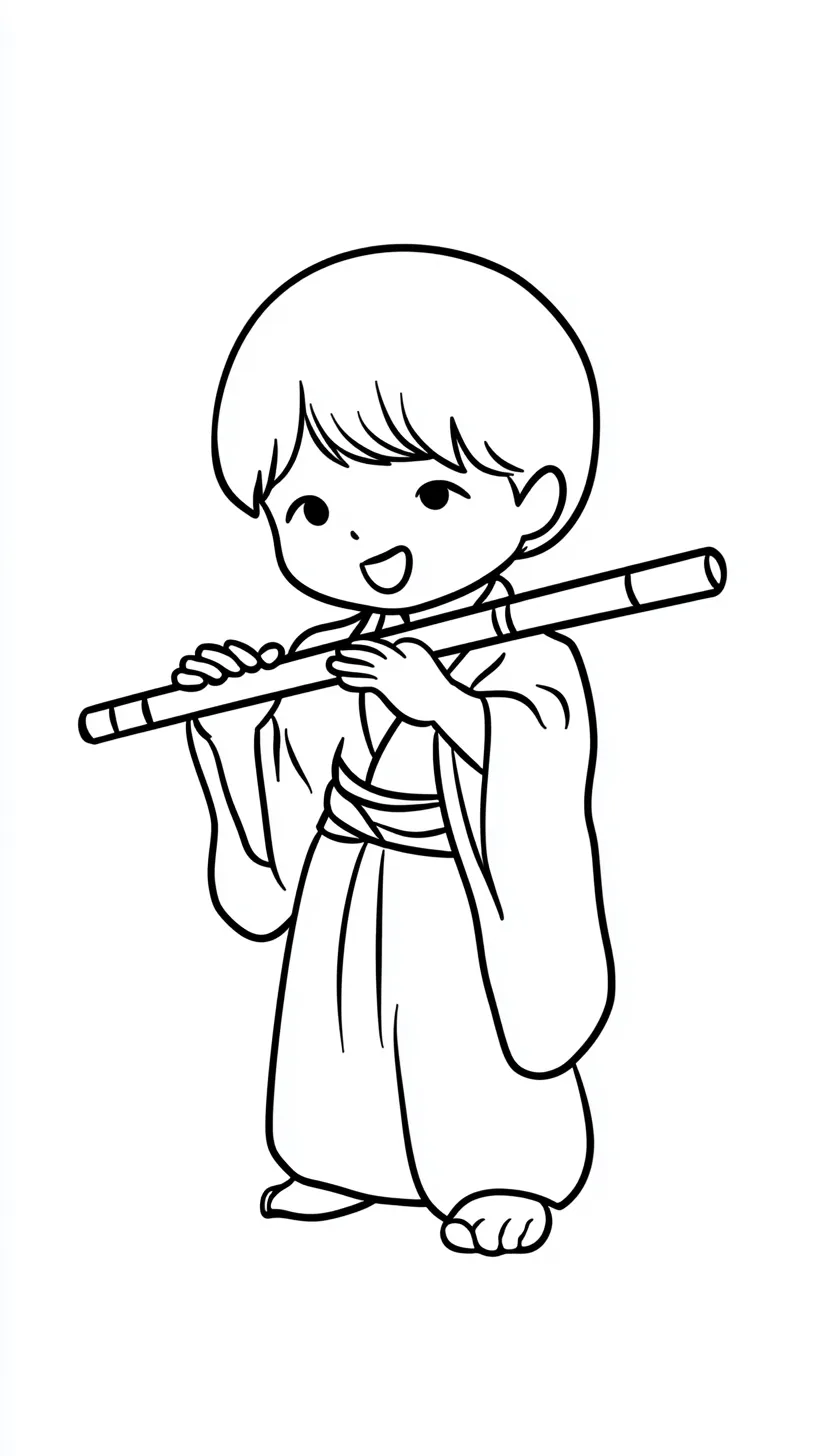 coloriage Flute a imprimer gratuit