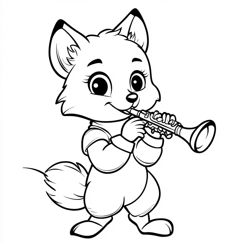 coloriage Flute gratuit à imprimer