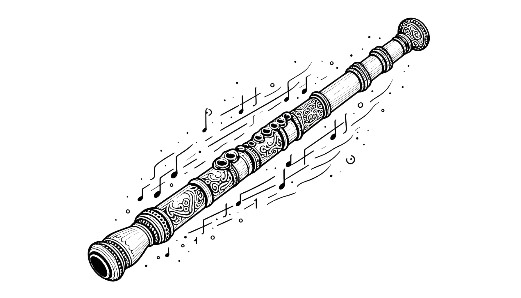 coloriage Flute et dessins