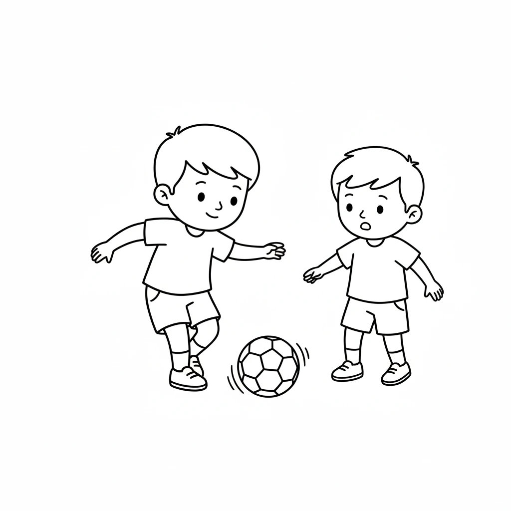 coloriage Foot pour enfant de à imprimer