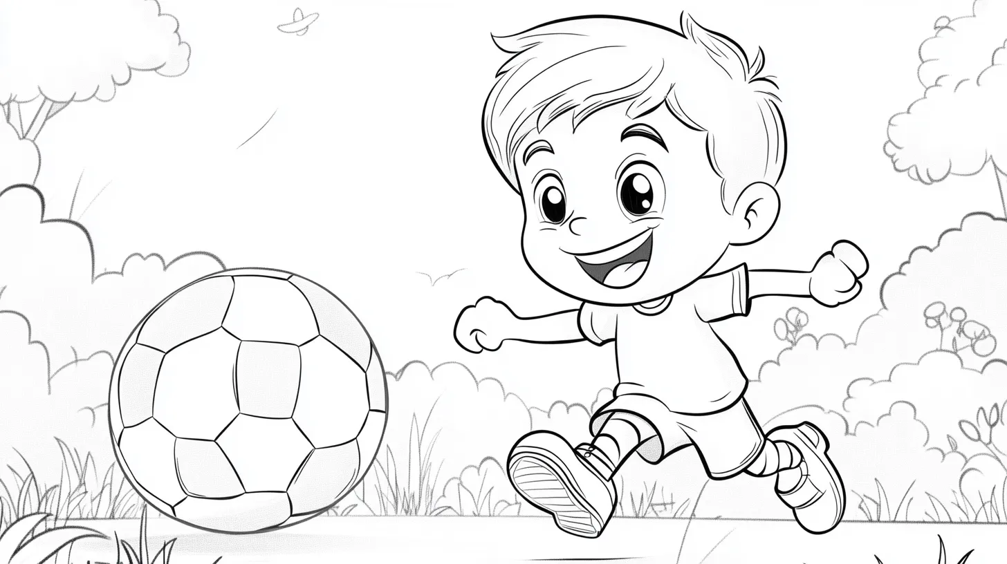 coloriage Foot pour enfant de 3 ans