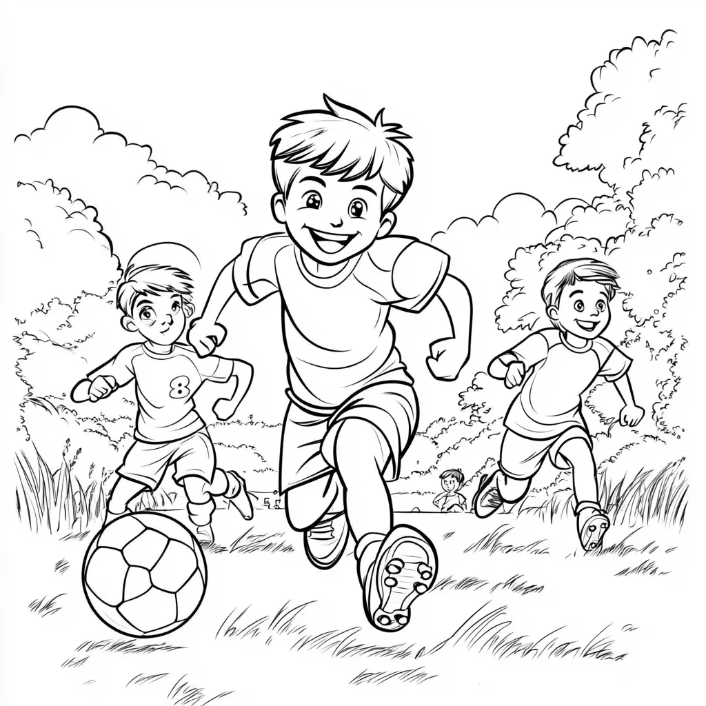 coloriage Foot à imprimer pour enfant de 3 ans