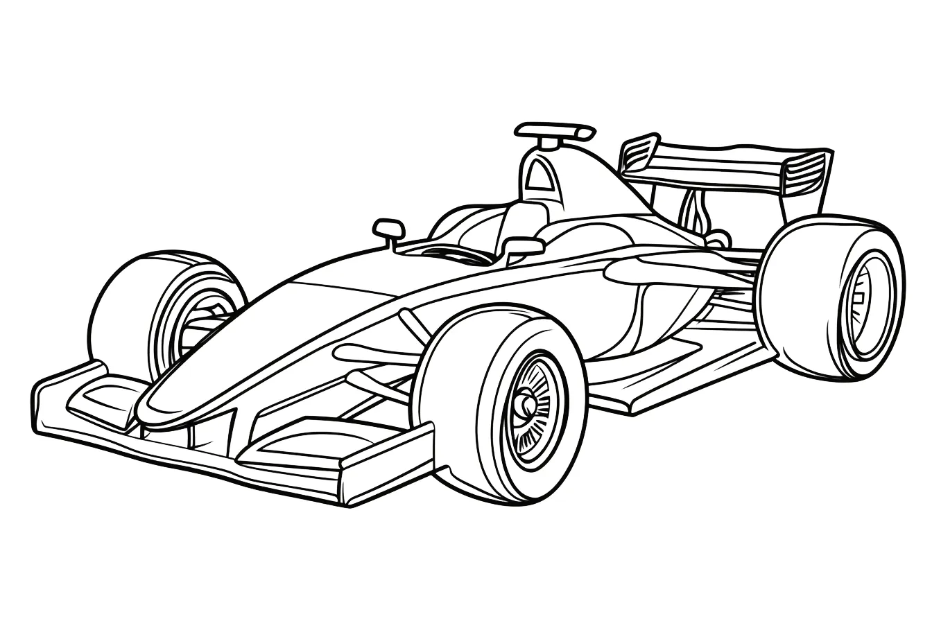 coloriage Formule 1 à imprimer pour enfants