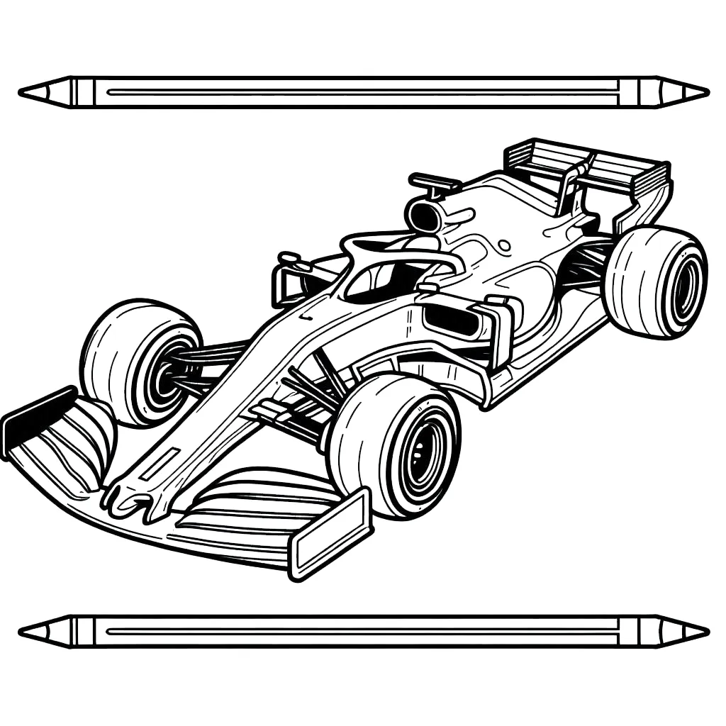 coloriage Formule 1 pour primaire 1