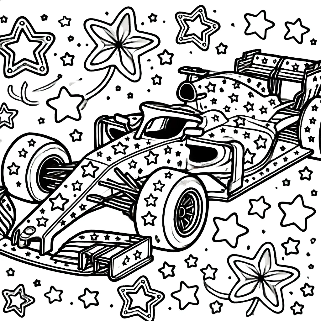 coloriage Formule 1 a dessiner en ligne