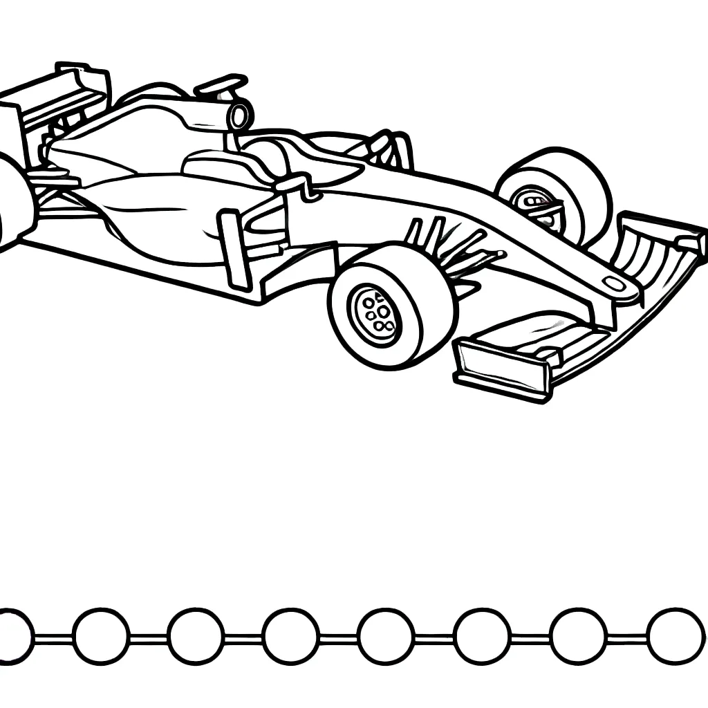 coloriage Formule 1 et decoupage 1