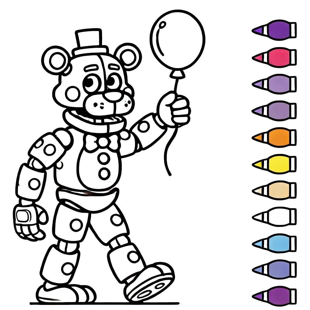 coloriage Freddy à imprimer pdf gratuit 1