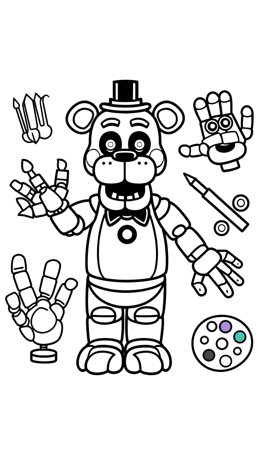 coloriage Freddy et dessin a imprimer