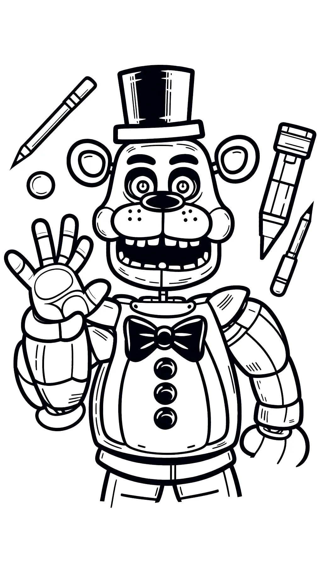 coloriage Freddy de pour enfants