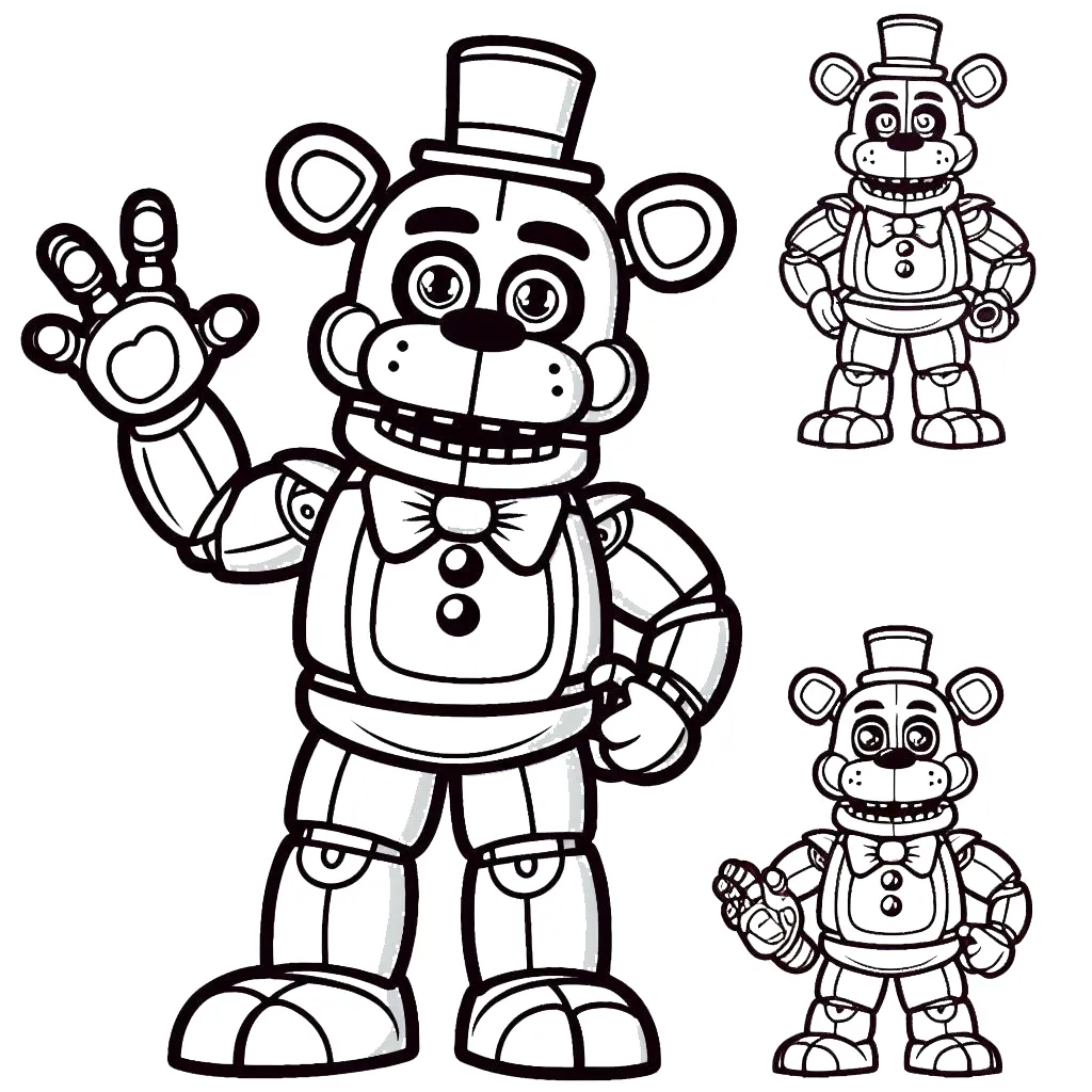 coloriage Freddy à imprimer pour enfant de 3 ans