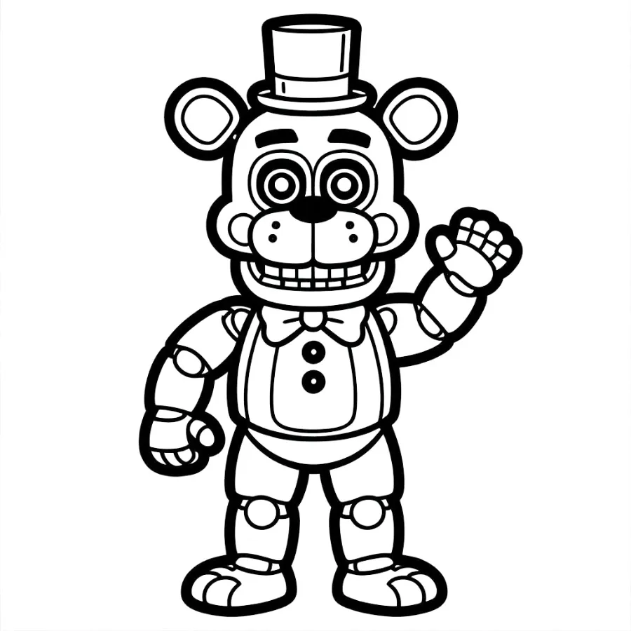 32+ Freddy para colorear gratis - Personaje principal de la FNAF