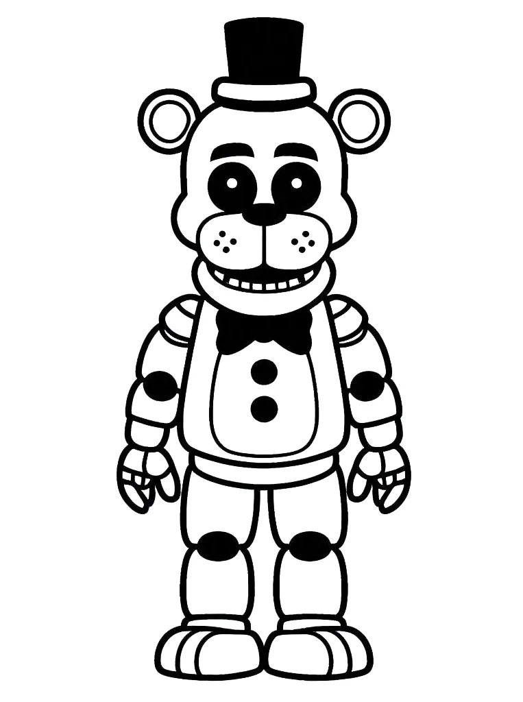 coloriage Freddy pour enfant de 3 ans