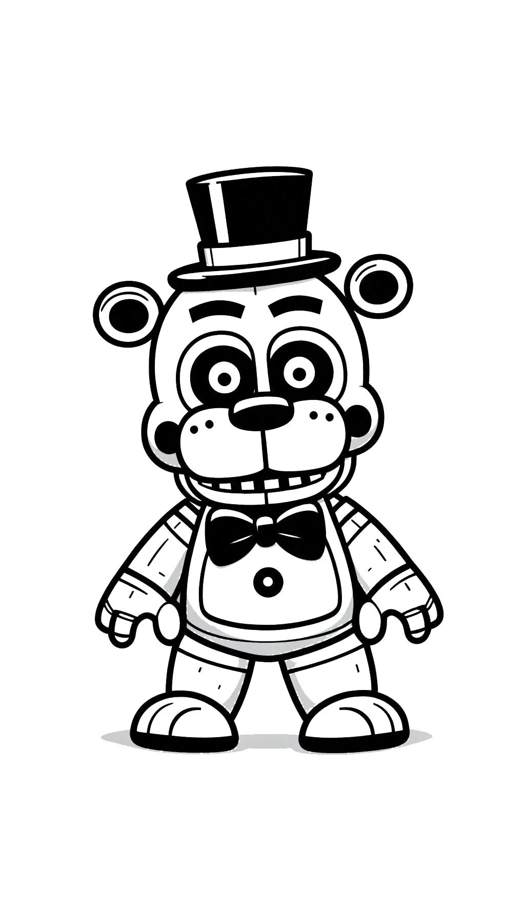 coloriage Freddy pour enfant de 4 ans 1