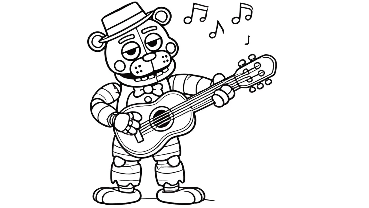 coloriage Freddy a imprimer