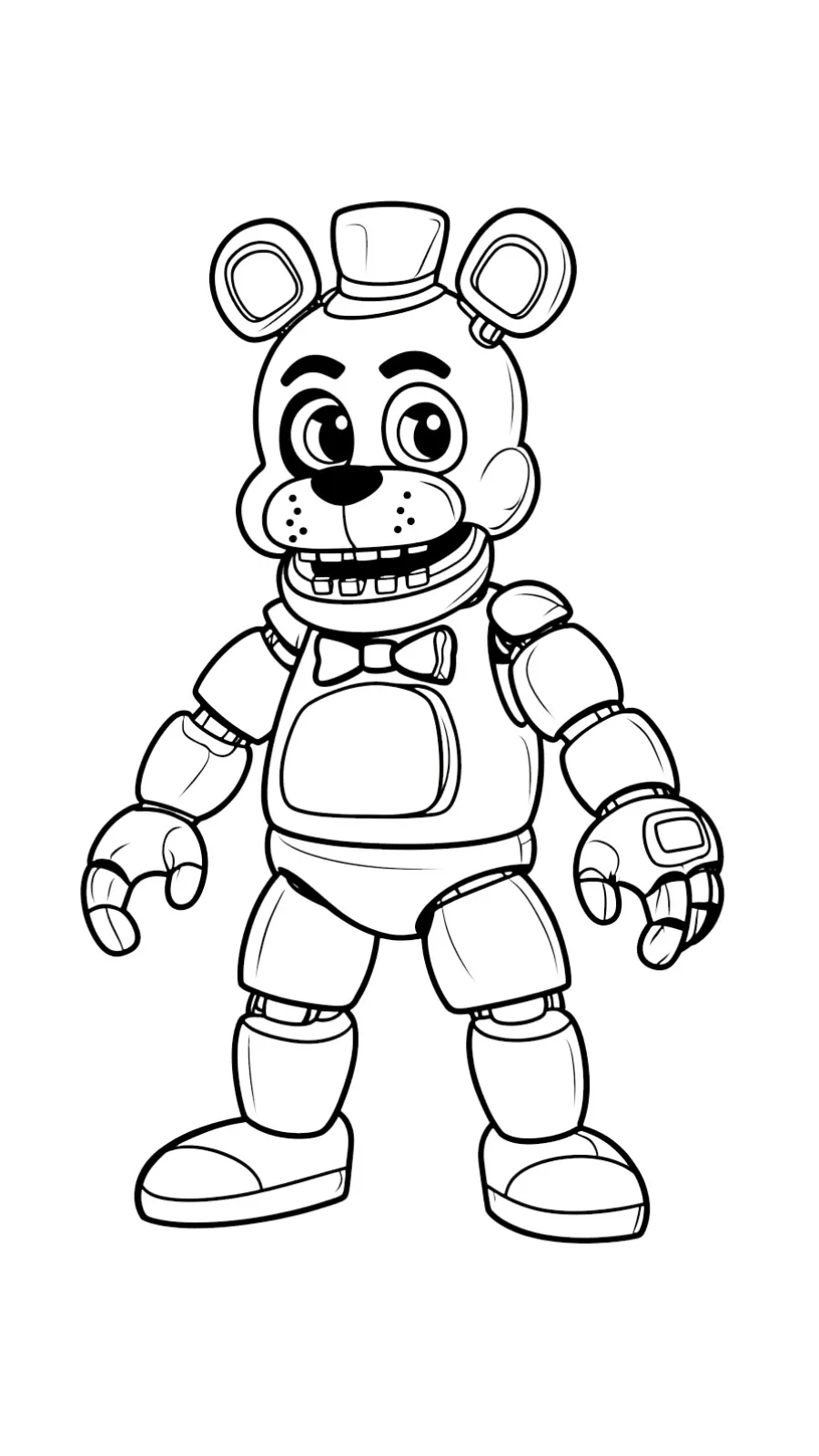 coloriage Freddy à imprimer pour enfant de 8 ans