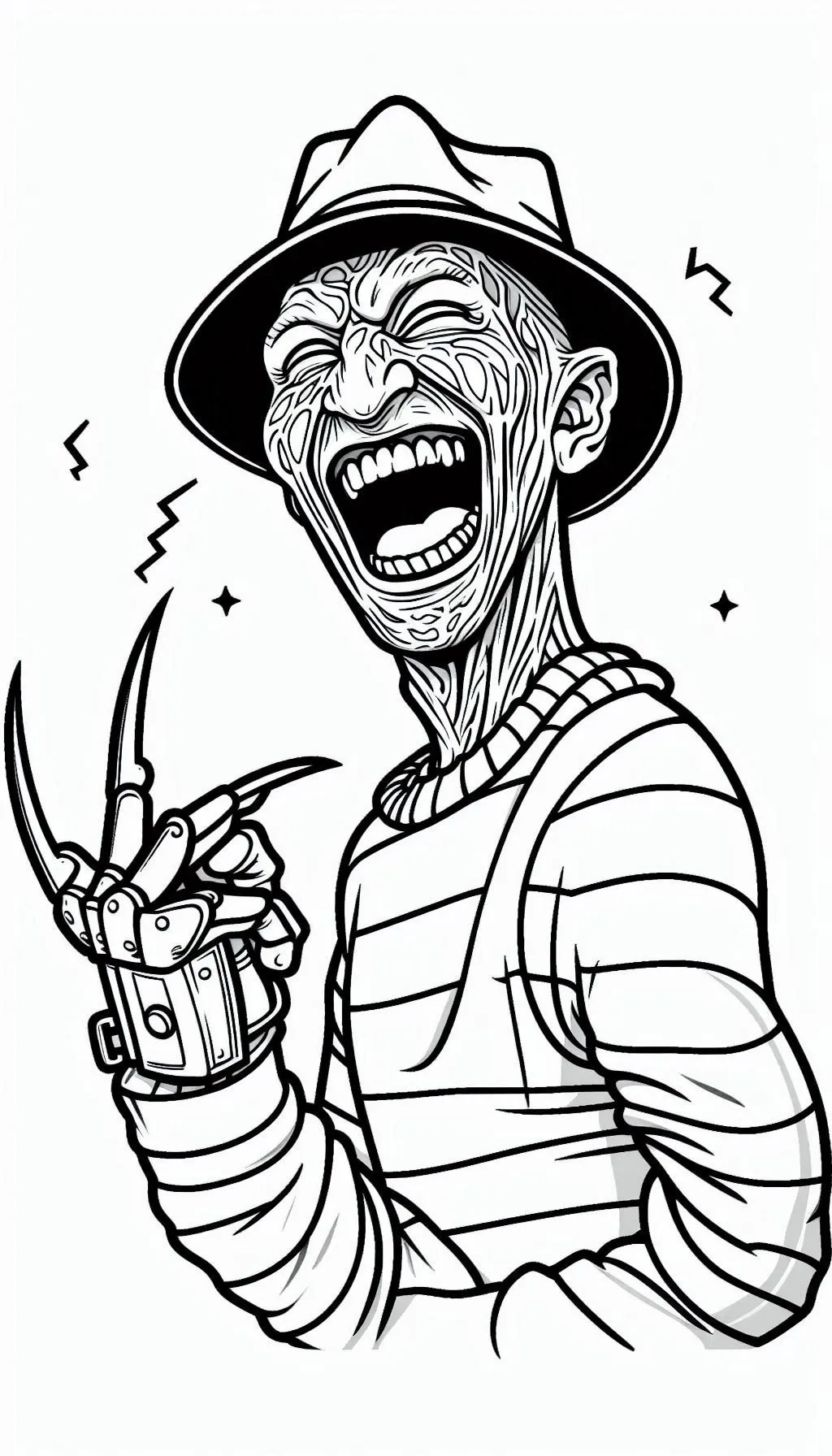 imprimer coloriage Freddy Krueger 1