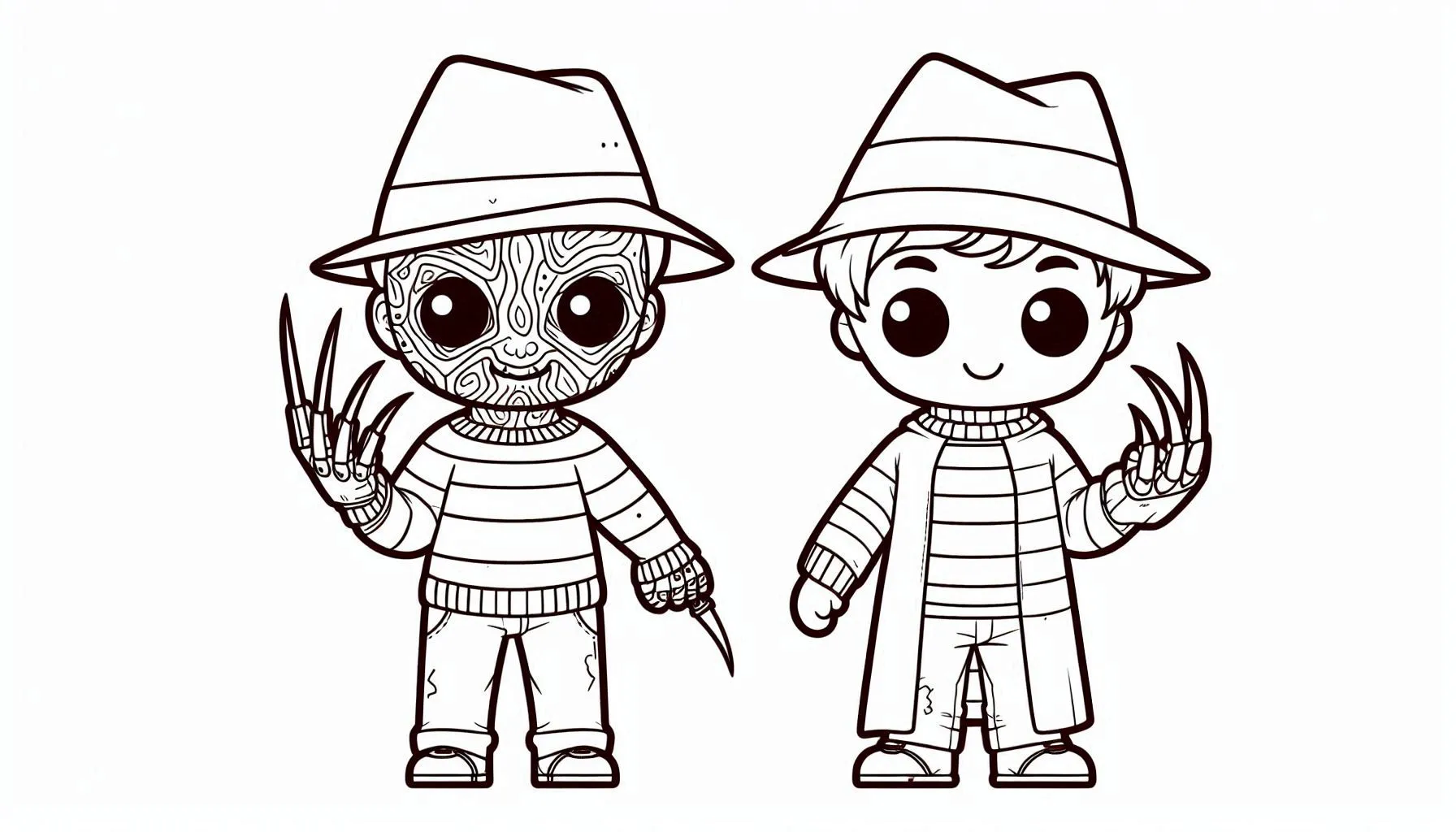 coloriage Freddy Krueger à imprimer pour enfant de 10 ans 1