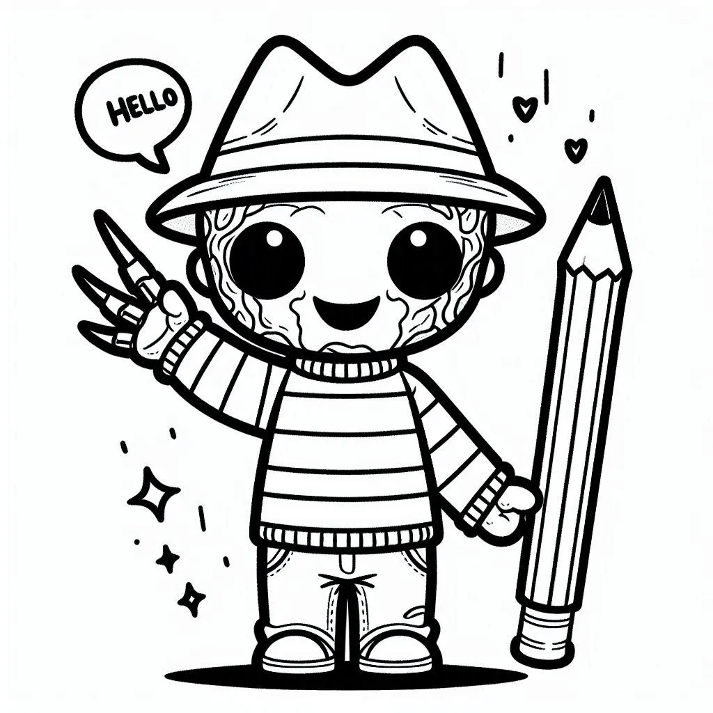 coloriage Freddy Krueger a imprimer