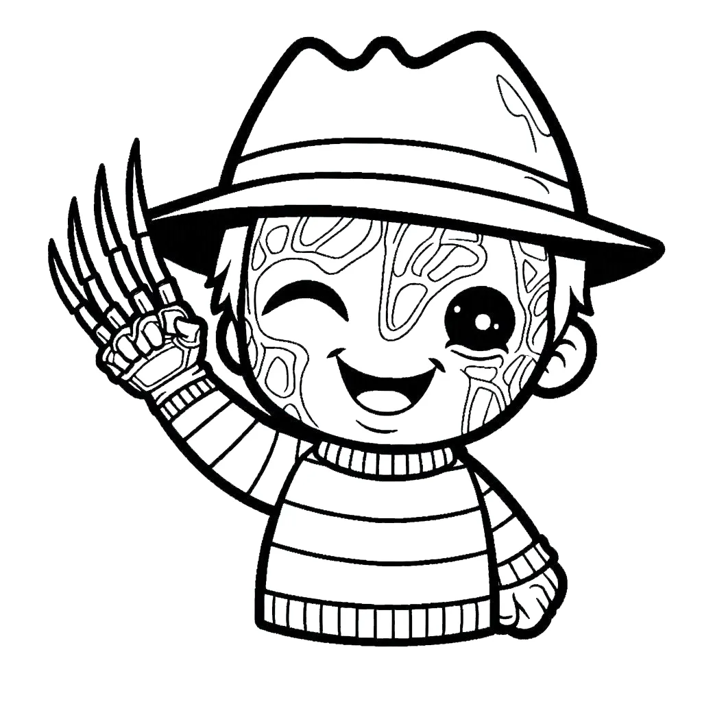 coloriage Freddy Krueger à imprimer gratuitement pdf