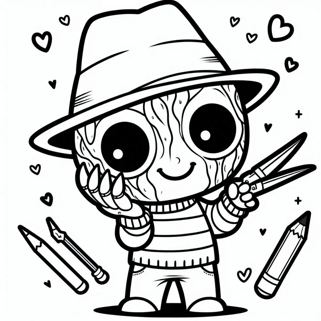 coloriage Freddy Krueger gratuit en ligne