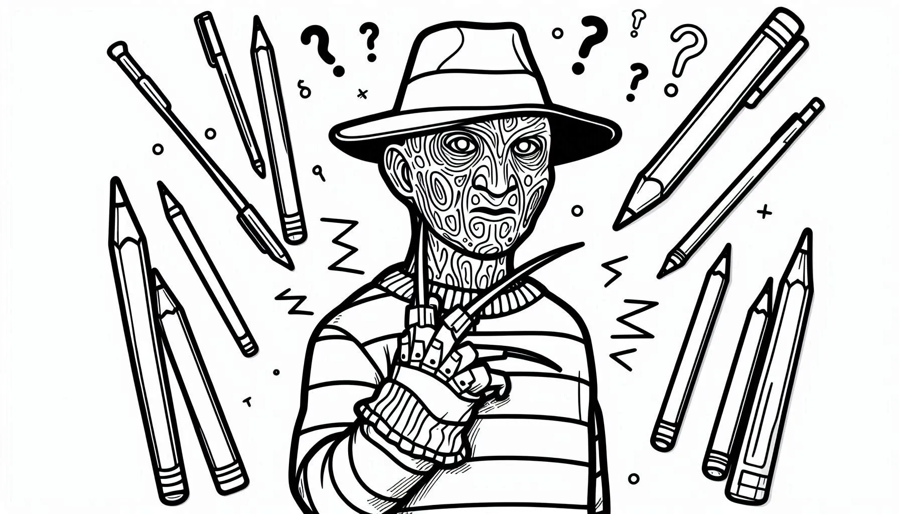 coloriage Freddy Krueger et decoupage a imprimer gratuit